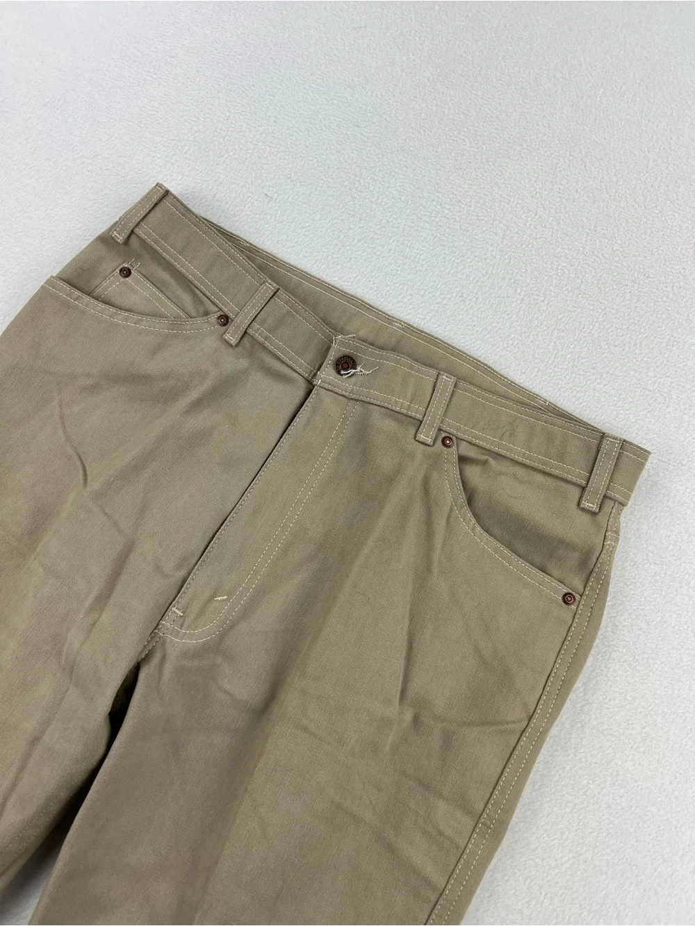VTG 80s Levis Sta-Prest Action Slacks Tough Twill Workwear Bootcut Mens Sz 38x32